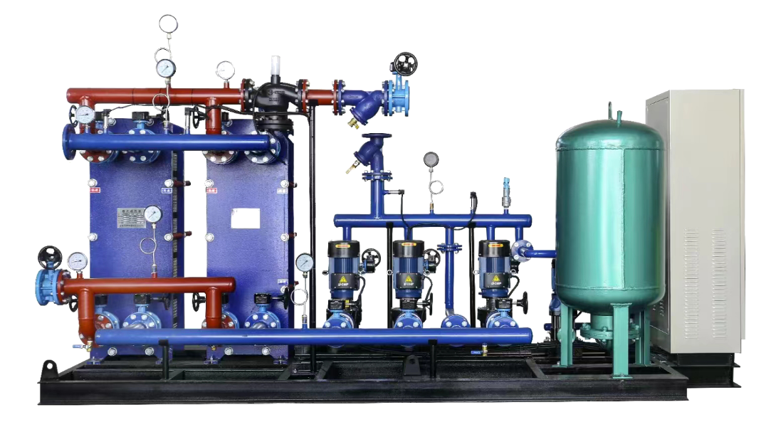 江蘇水-水板式換熱機組+補水系統